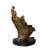 2010s Chinese Cypress Wood Carved Irregular Shape Happy Buddha Statue For Sale - Image 5 of 7