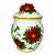 1970s Vintage Majolica Americana Christmas Poinsettia Canister For Sale