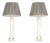 Vintage Swedish Glass Table Lamps by Paul Kedelv for Flygsfors, 1960, Set of 2 For Sale