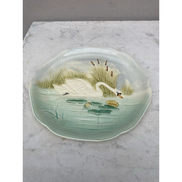 Majolica plate with hen and chicks signed Hippolyte Boulenger Choisy le Roi, circa 1890. The manufacture of Choisy le Roi...