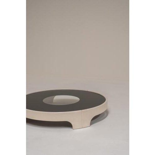 1970s Circular Off-White Coffee Table by Tito Agnoli, Italy, 1970s For Sale - Image 5 of 8