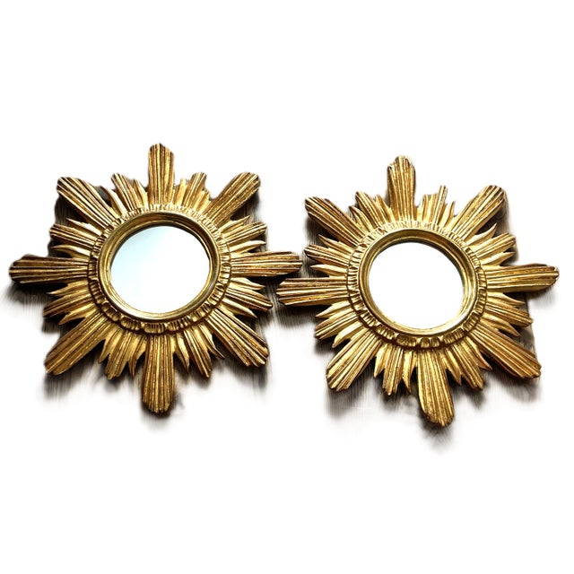 Mid-Century German Giltwood Sunburst Mirrors by Wenz, 1960s, Set of 2 For Sale - Image 10 of 15