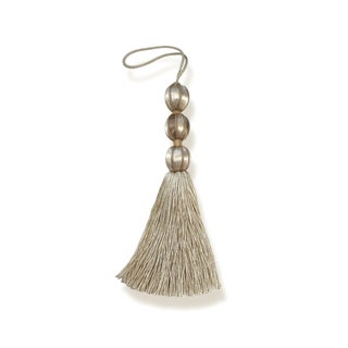 Ivory Beaded Key Tassel - H - 7.5 Inches For Sale