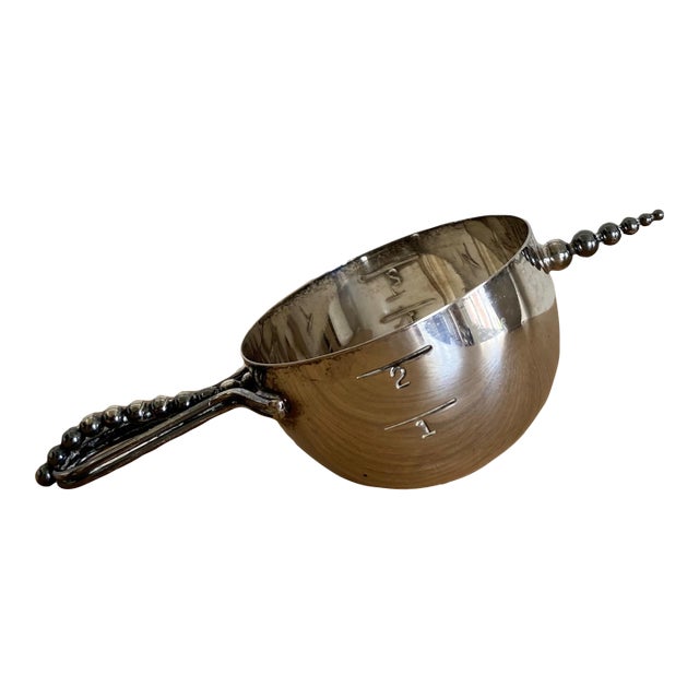 Mid 20th Century Napier "Bottoms Up" Silver-Plate Jigger - Art Deco Barware For Sale