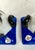 Ceramic Pair of Porcelain Pug Dog Figurines on Cobalt Blue Bases, Late 19th Century For Sale - Image 7 of 18