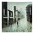Rainy Cityscape Oil Painting Brutalist Impasto Figurative Street Scene For Sale