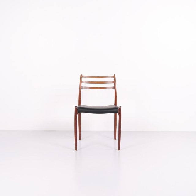 Set of four n.o. Møller dining chairs, model 78, in rosewood from the 1950s. Classic danish design with elegant...