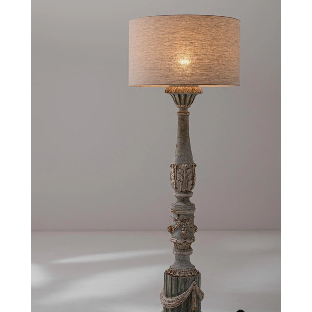 Turn of the Century French Wooden Floor Lamp For Sale - Image 10 of 11