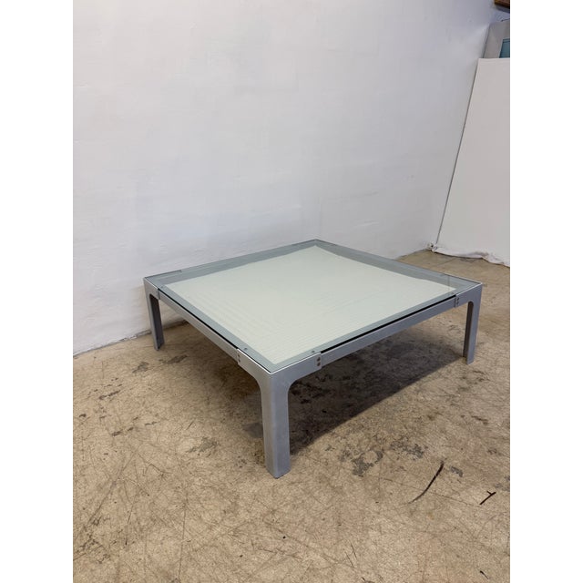 Late 20th century Dune coffee or cocktail table designed by Enzo Berti for La Palma. The Dune table features a layer of...