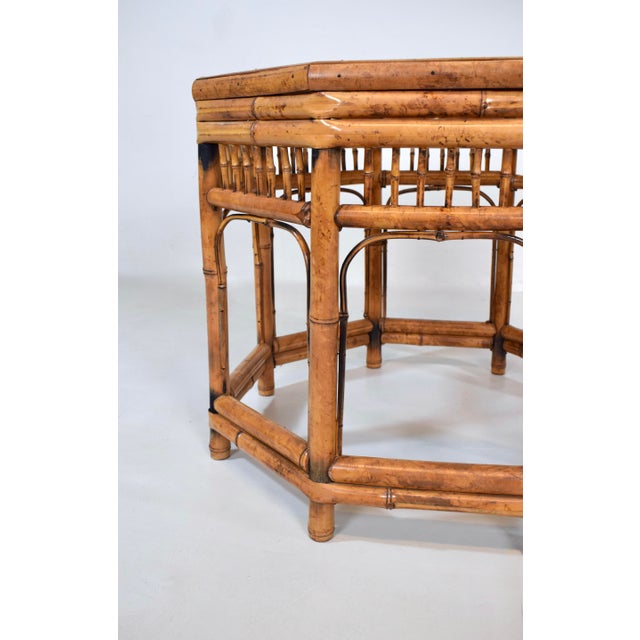 Mersman Vintage Brighton Pavilion Style Bamboo Side Tables, 1970s For Sale - Image 4 of 8