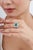 Green Contemporary Empire Style 4.1ct Big Emerald Diamond 14k White Gold Ring Size 4 For Sale - Image 8 of 18