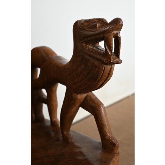 Carved Mahogany Chair, 1950s For Sale - Image 10 of 18