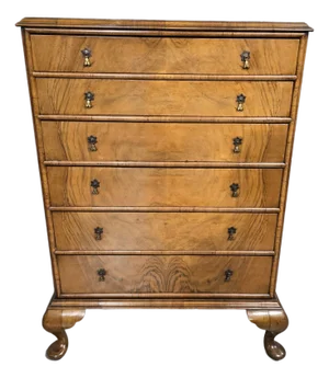 Antique Walnut Chest of Drawers, 1910