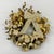 Traditional Handmade Holiday Wreath By Kathy Hilton With White Ribbon & Gold Details, Acorns & Leaves For Sale - Image 3 of 9