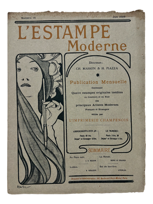 Alphonse Mucha, Cover for l'Estampe Moderne, June 1898, Lithograph
