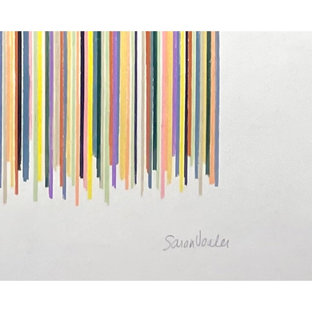 Add a splash of color to your contemporary space with an original color pencil drawing on paper by Sarah Vaaler. This...
