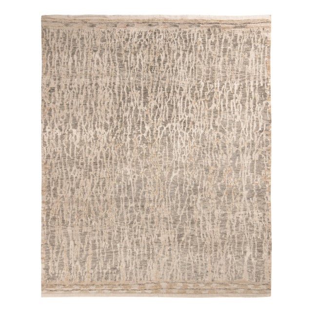 Rug & Kilim’s Modern Rug in All Over Beige, Gray and White Abstract Pattern For Sale In New York - Image 6 of 6