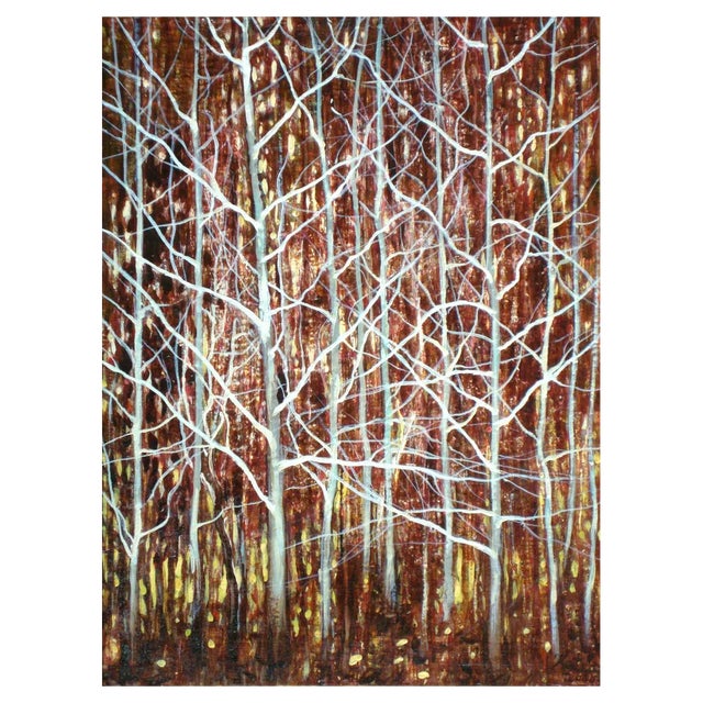 Kristine Kvitka, Red Forest, 2014, Oil on Canvas For Sale