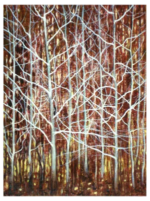 Kristine Kvitka, Red Forest, 2014, Oil on Canvas