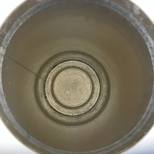 1990's Large Brass Round Garbage Can by H.T. Storrs & Associates For Sale In New York - Image 6 of 9