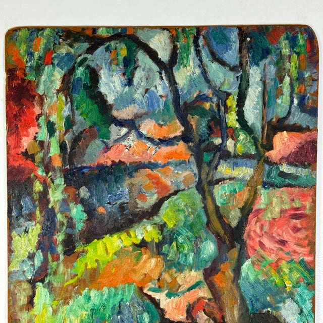 1964 Original Double Sided Oil Paintings on Board, Signed in Manner of Van Gogh & Paul Cézanne For Sale - Image 12 of 17