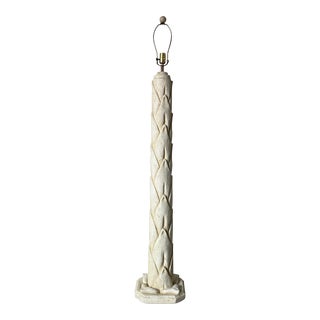 80's Palm Beach - Style Plaster Floor Lamp For Sale