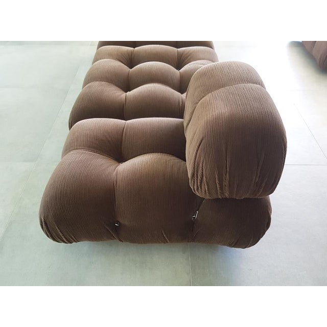 Modular Camaleonda Armchairs and Ottoman in Brown Corduroy by Mario Bellini for C&B Italia, 1970s, Set of 5 For Sale - Image 9 of 18