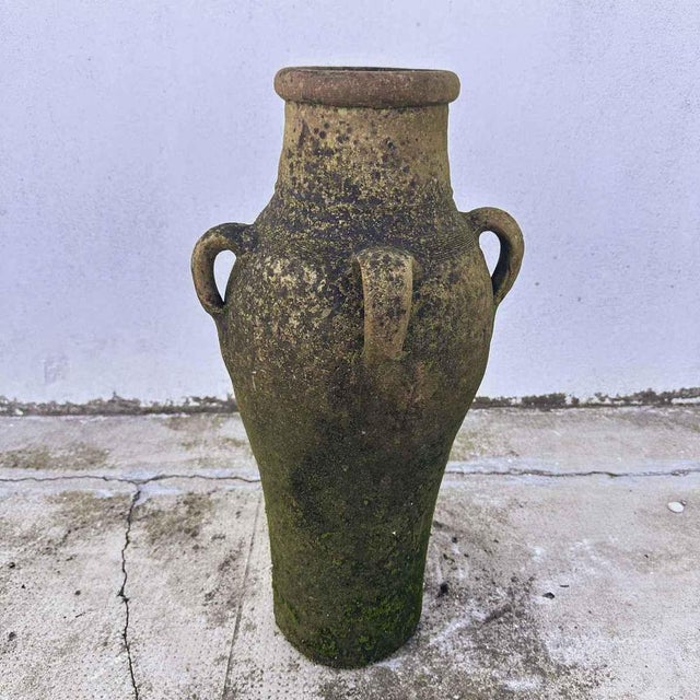 Vintage Brown Terracotta Vase For Sale - Image 4 of 5