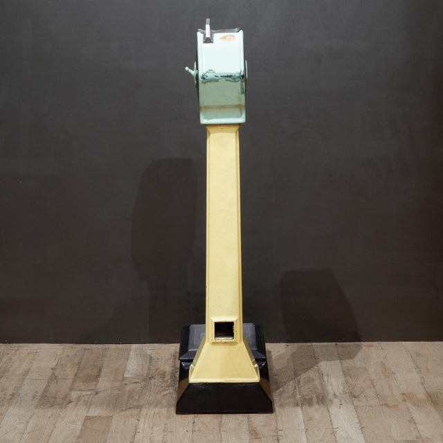 Yellow Art Deco Ideal Weighing Machine Scale c.1929 For Sale - Image 8 of 10