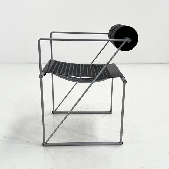 Alias Black and Grey Seconda Chair by Mario Botta for Alias, 1980s For Sale - Image 4 of 11
