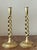 Vintage Regency Twisted Brass Candlesticks - A Pair For Sale - Image 4 of 7