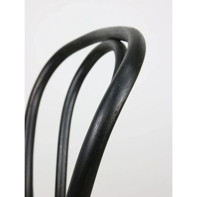 Black Leather No. 18 Chair with Arms by Michael Thonet for Thonet For Sale - Image 11 of 18