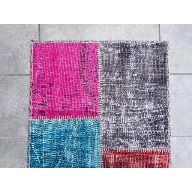Ethnic Oushak Vintage Runner Rug For Sale - Image 4 of 10