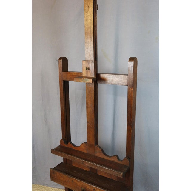 Wood Antique Oak Painters Easel, 1800s For Sale - Image 7 of 13