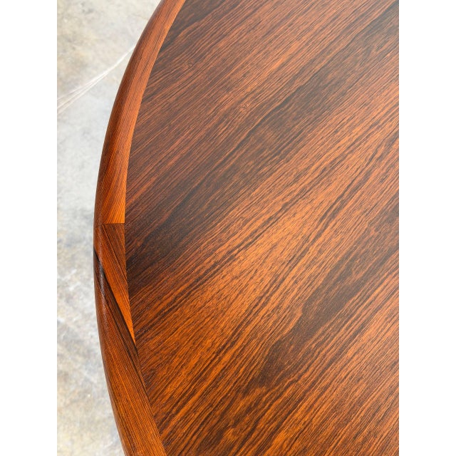 In Style of J.l. Møller Rosewood Dining Table Oval Extendable Wooden Furniture Mid-Century Modern Denmark 1960s For Sale - Image 11 of 13