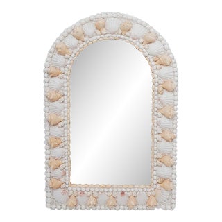 Vintage Anthony Redmile-Style Shell Encrusted Wall Mirror — Usa, Late 20th Century For Sale