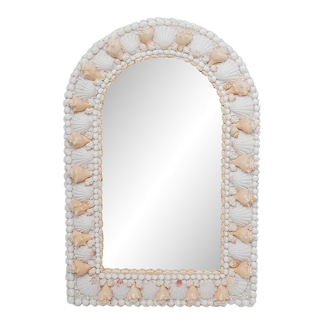 Vintage Anthony Redmile-Style Shell Encrusted Wall Mirror — Usa, Late 20th Century For Sale
