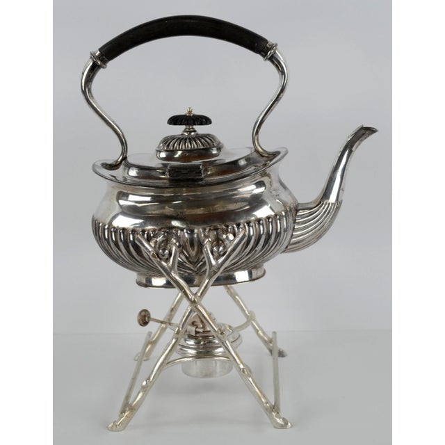 1900s Richard Richardson Sheffield Edwardian Silverplated Tilting Spirit Kettle/Tea Pot For Sale - Image 11 of 11