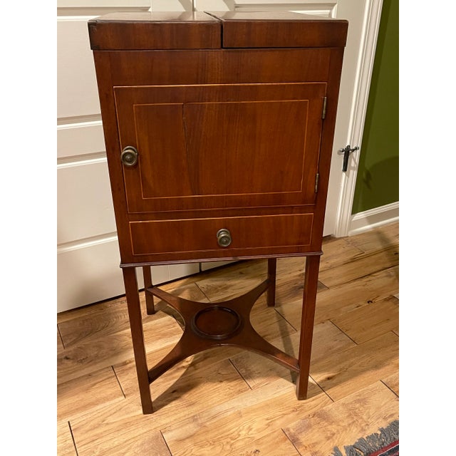 Brown Late 18th Century Georgian Mahogany Inlaid Beau Brummell Side Cabinet For Sale - Image 8 of 8