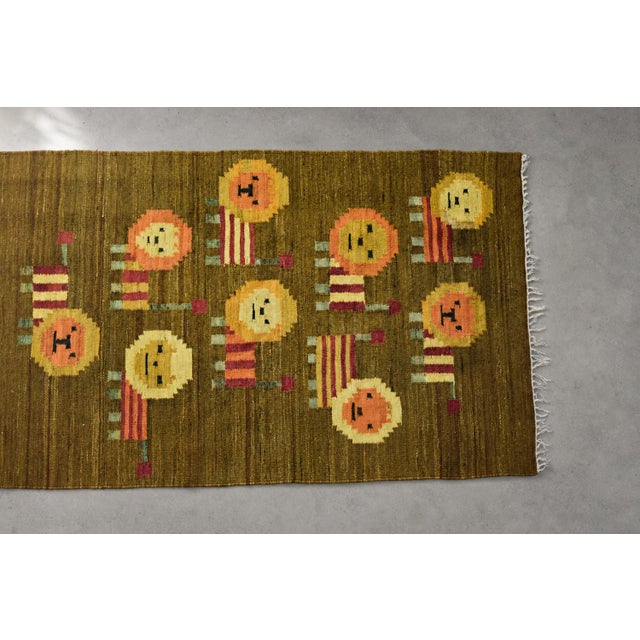 Vintage Polish Woven Tapestry by Maria Janowska for Wielkopolska Spółdzielnia Pracy Przemysłu Artystycznego in Poznań, 1970s For Sale - Image 11 of 15