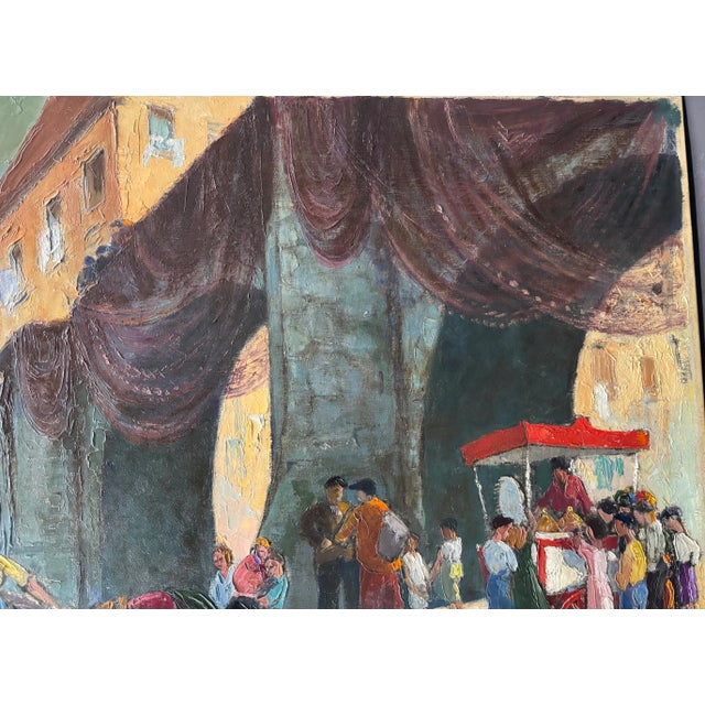 "The Catch" by Georges Regnault, Andarroa Spain, Oil on Canvas, Circa 1950 For Sale - Image 10 of 12