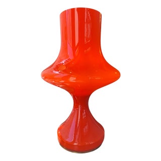 Table Lamp in Red Glass Stepan Tabera for Opp Jihlava, 1970s For Sale