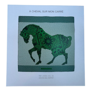 Hermès 2006 Collection Authentic Original Hermès Horse Scarf Art Advertisement Lithograph Featuring Hermès Design