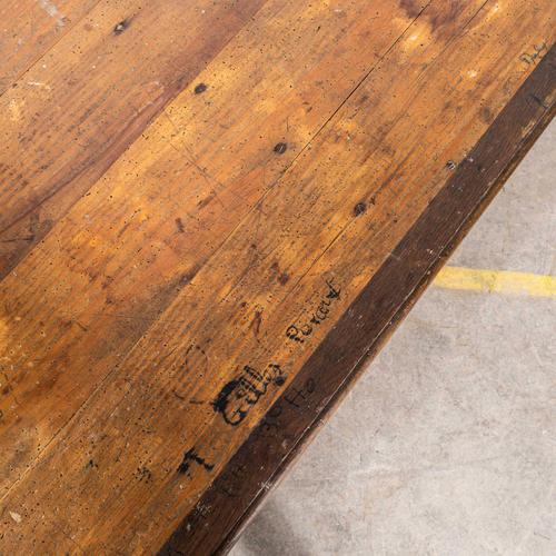 Vintage Rectangular Oak Dining Table, 1940s For Sale - Image 9 of 11