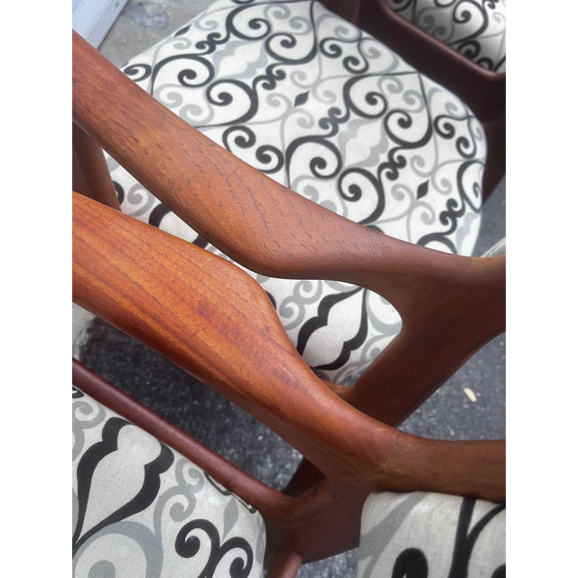 Wood Mid Century Scandinavian Modern Dining Chairs With Four Armchairs and Two Side Chairs | by Scandinavian Woodworks For Sale - Image 7 of 18