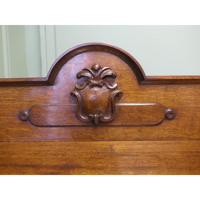 Large Late Victorian Carved Oak Buffet For Sale - Image 6 of 8