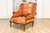 Orange 20th Century French Walnut Chair and Ottoman For Sale - Image 8 of 14