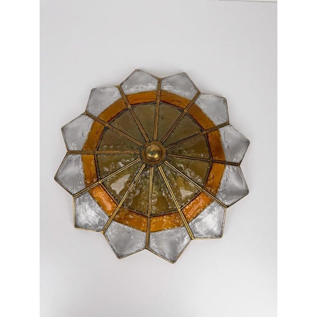 Vintage Hammered Glass and Wrought Iron Wall Lights by Longobard, 1970s, Set of 2 For Sale - Image 11 of 18