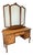 Vintage French Louis Style Oak Dressing Table with Mirror For Sale