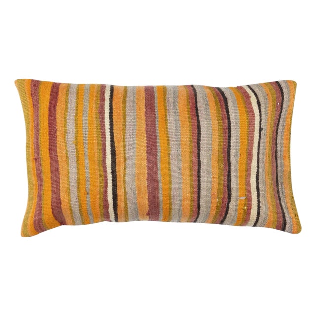 16"x28" Decorative Kilim Cushion Cover. Accent Throw Pillow. Lumbar Pillow Cover For Sale